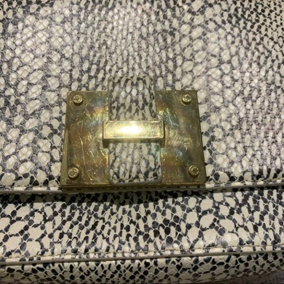 Rare India Hicks The Lady P Bag Snakeskin Purse - Picture 5 of 16